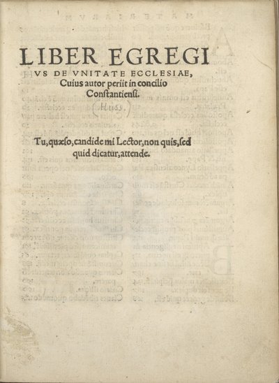 Cover of Liber egregius de unitate ecclesia