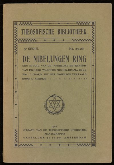 Cover of De Nibelungen Ring. Een studie van de innerlijke beteekenis van Richard Wagners muziek-drana