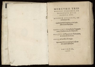 Cover of Pymander. Asclepius. De mysteriis Aegyptiorum. In Platonicum Alcibiadem, de anima & daemone. De sacrificio