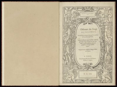 Cover of Hypnerotomachie, ou discours du songe de Poliphile