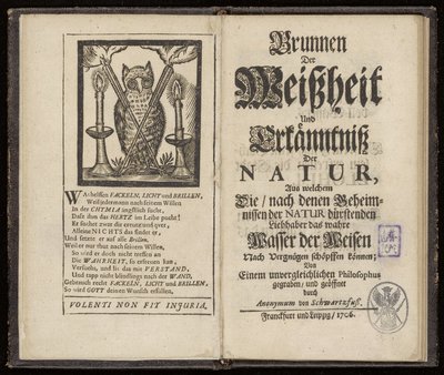 Cover of Brunnen der Weisheit und Erkänntniss der Natur