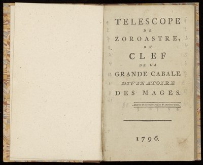 Cover of Téléscope de Zoroastre, ou clef de la grande cabale divinatoire des mages
